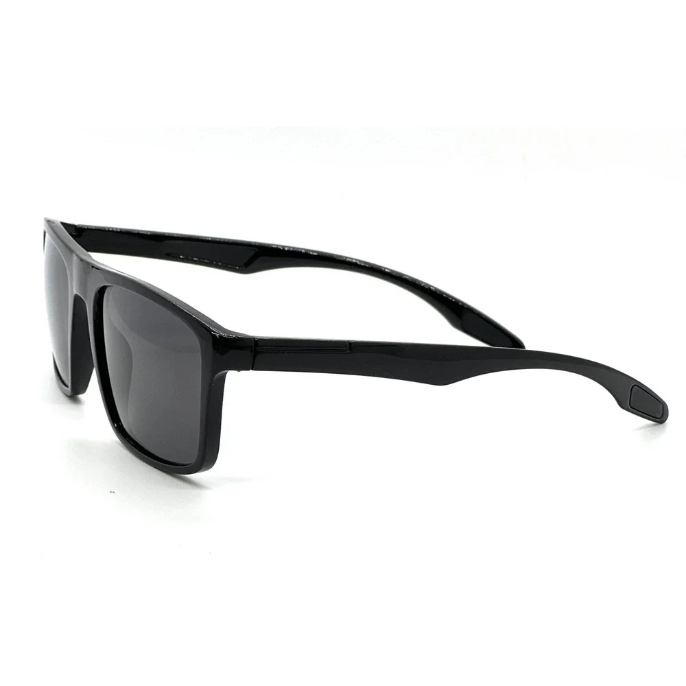 Men's Dark Black Frame Sunglasses Square Fashion Sun Glasses Polarized Light New
